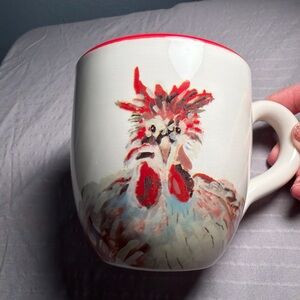 Jacques Pepin Sur La Table Rooster Mug Handcrafted Earthenware Italy Rare/New